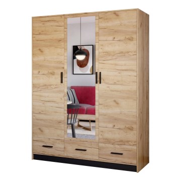 Ormar s ogledalom SANNA 150x215 cm hrast craft