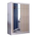 Ormar s ogledalom SANTINO 150x215 cm bijela/hrast craft