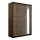 Ormar s ogledalom SANTINO 150x215 cm hrast craft/crna