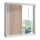 Ormar s ogledalom SANTINO 203x215 cm bijela/hrast craft