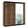 Ormar s ogledalom SANTINO 203x215 cm hrast craft/crna