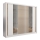 Ormar s ogledalom SANTINO 250x215 cm bijela/hrast craft