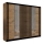 Ormar s ogledalom SANTINO 250x215 cm hrast craft/crna