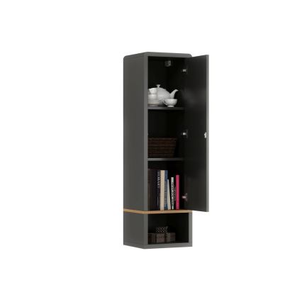 Ormarić s otvorenom policom FRED antracit/hrast artisan