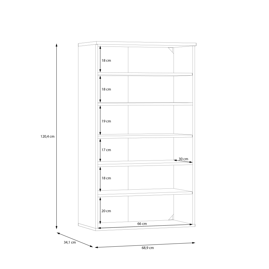 Ormar za cipele ETON hrast artisan/zelena