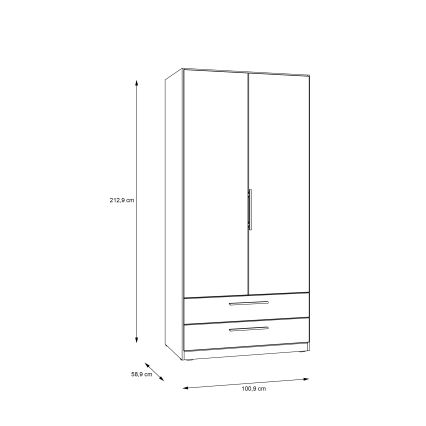 Ormar za odjeću MARO 100x213 cm hrast artisan