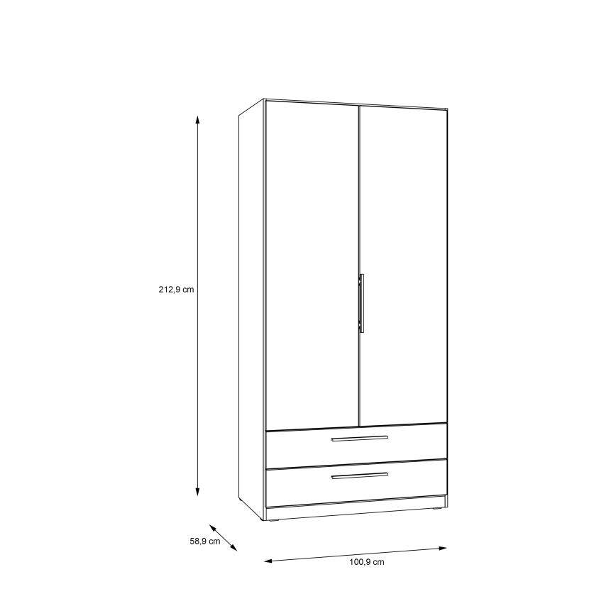 Ormar za odjeću MARO 100x213 cm hrast artisan
