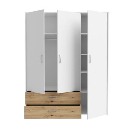 Ormar za odjeću URO 152x190 cm artisan hrast/bijela