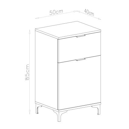 Ormarić s ladicom LORA bež