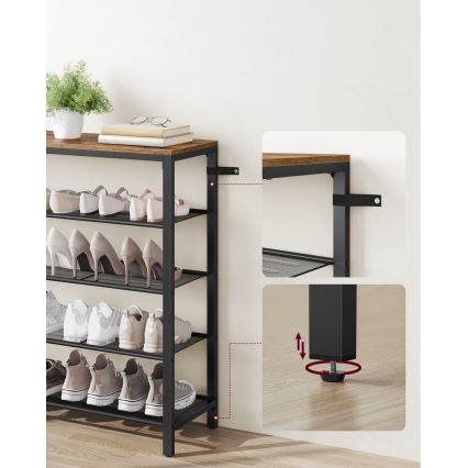 Ormarić za cipele DAVOR smeđa/crna