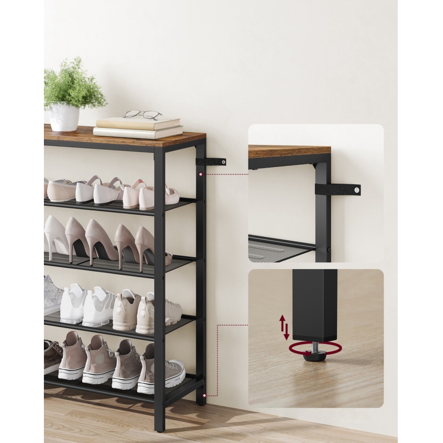 Ormarić za cipele DAVOR smeđa/crna