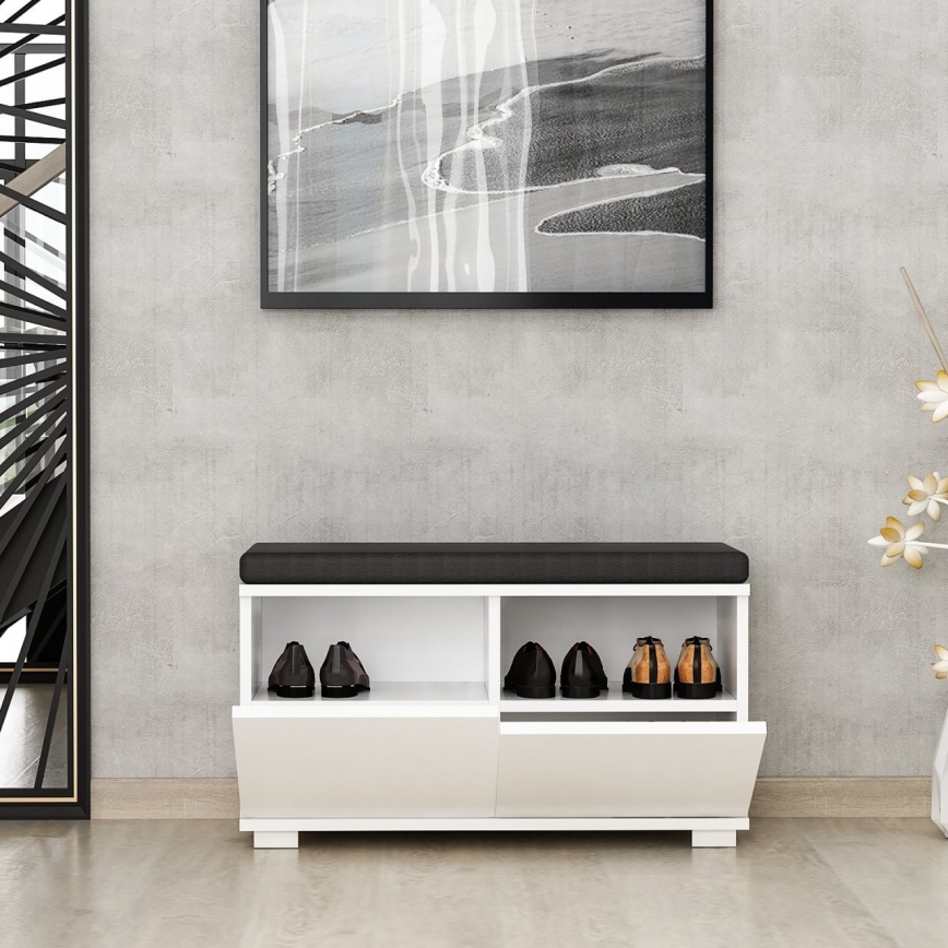 Ormarić za cipele DRAGO 42x80 cm bijela/crna
