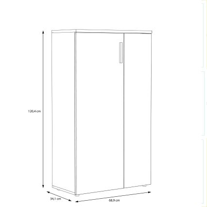 Ormarić za cipele ETON bijela/siva beton