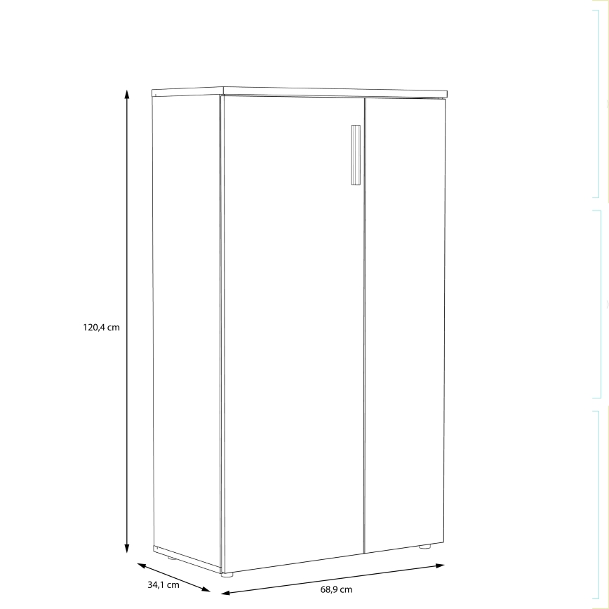 Ormarić za cipele ETON bijela/siva beton