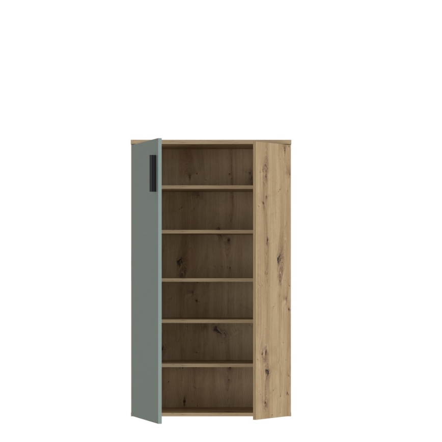 Ormarić za cipele ETON hrast artisan/zelena