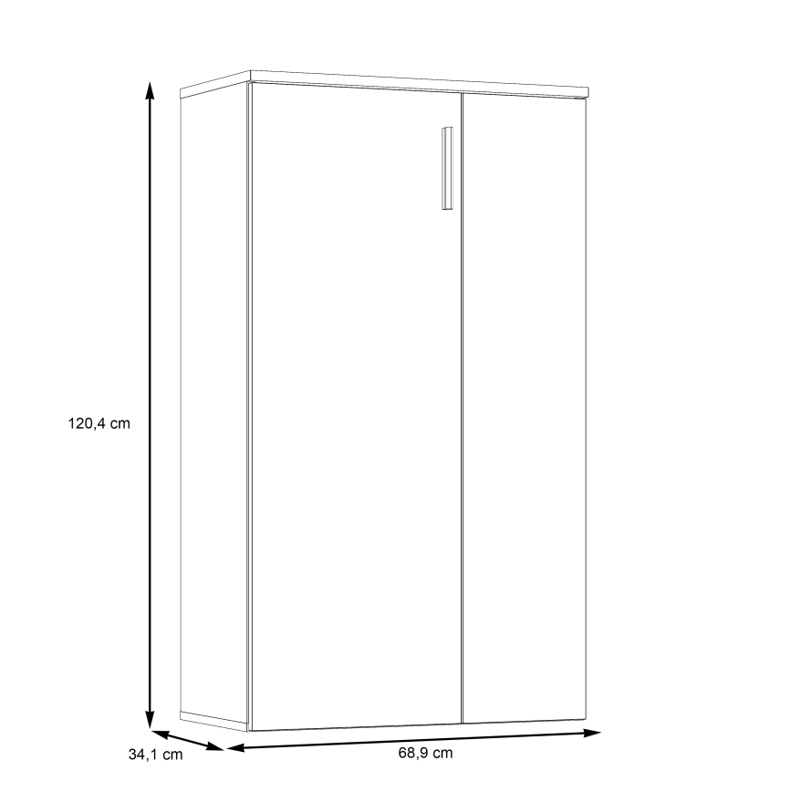 Ormarić za cipele ETON smeđi/antracit