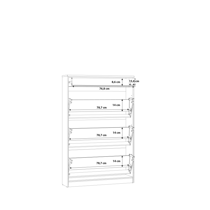 Ormarić za cipele KAVI hrast Artisan