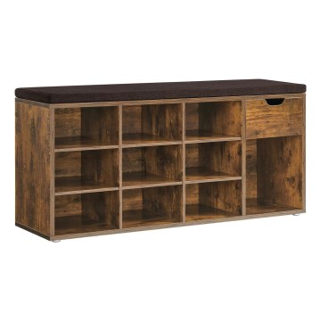 Ormarić za cipele VOREN smeđa/crna