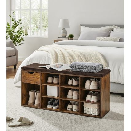 Ormarić za cipele VOREN smeđa/crna