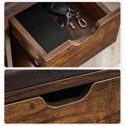 Ormarić za cipele VOREN smeđa/crna