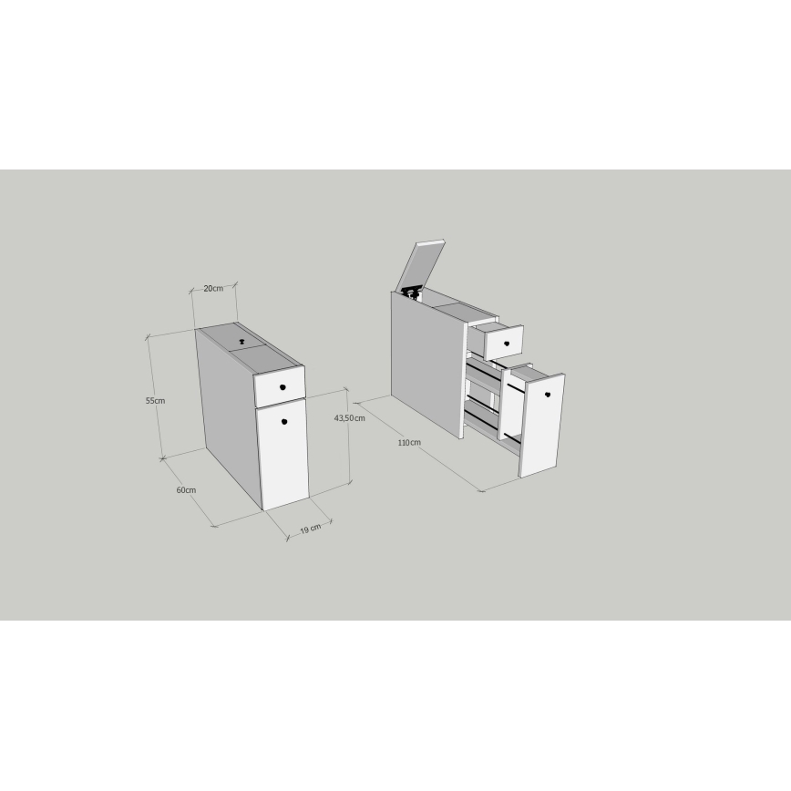 Ormarić za kupaonicu MELODY dekor mramora bež