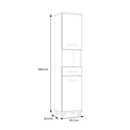 Ormarić za kupaonicu VENOM antracit/smeđa