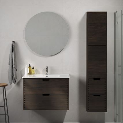 Ormarić za umivaonik GRIBSKOV 80 cm, smeđi/hrast