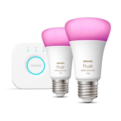 Početni paket Philips Hue WHITE AND COLOR AMBIANCE 2x E27/9W/230V 2000-6500K + Hue Bridge