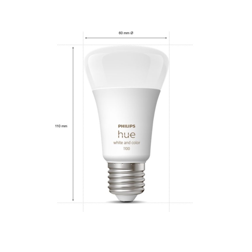Početni paket Philips Hue WHITE AND COLOR AMBIANCE 2x E27/9W/230V 2000-6500K + Hue Bridge