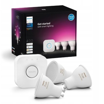 Osnovni komplet Philips Hue WHITE AND COLOR AMBIANCE 3xGU10/4,2W/230V 2200-6500K + Hue bridge