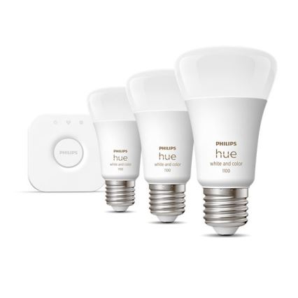 Osnovni set Philips Hue WHITE AND COLOR AMBIANCE 3xE27/9W/230V 2000-6500K + uređaj za povezivanje