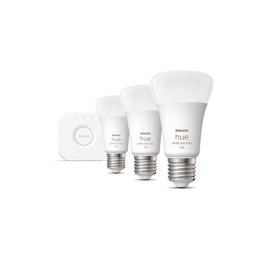 Osnovni set Philips Hue WHITE AND COLOR AMBIANCE 3xE27/9W/230V 2000-6500K + uređaj za povezivanje