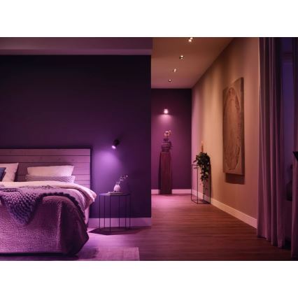Početni paket Philips Hue WHITE AND COLOR AMBIANCE 3xGU10/4,2W 2000-6500K + Hue bridge i dimmer prekidač