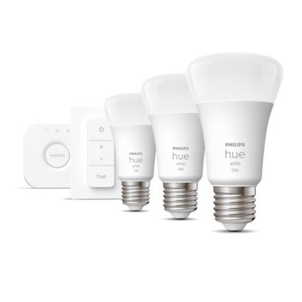 Osnovni set Philips Hue WHITE 3xE27/9,5W 2700K + uređaj za povezivanje