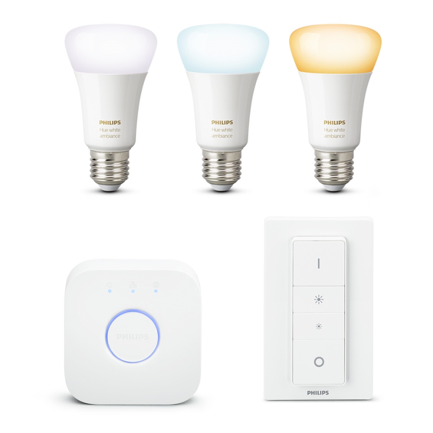 Osnovni set Philips HUE WHITE AMBIANCE 3xE27/9,5W/230V