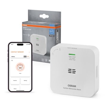 Osram - Detektor ugljičnog monoksida SMART+ 2xAA Wi-Fi