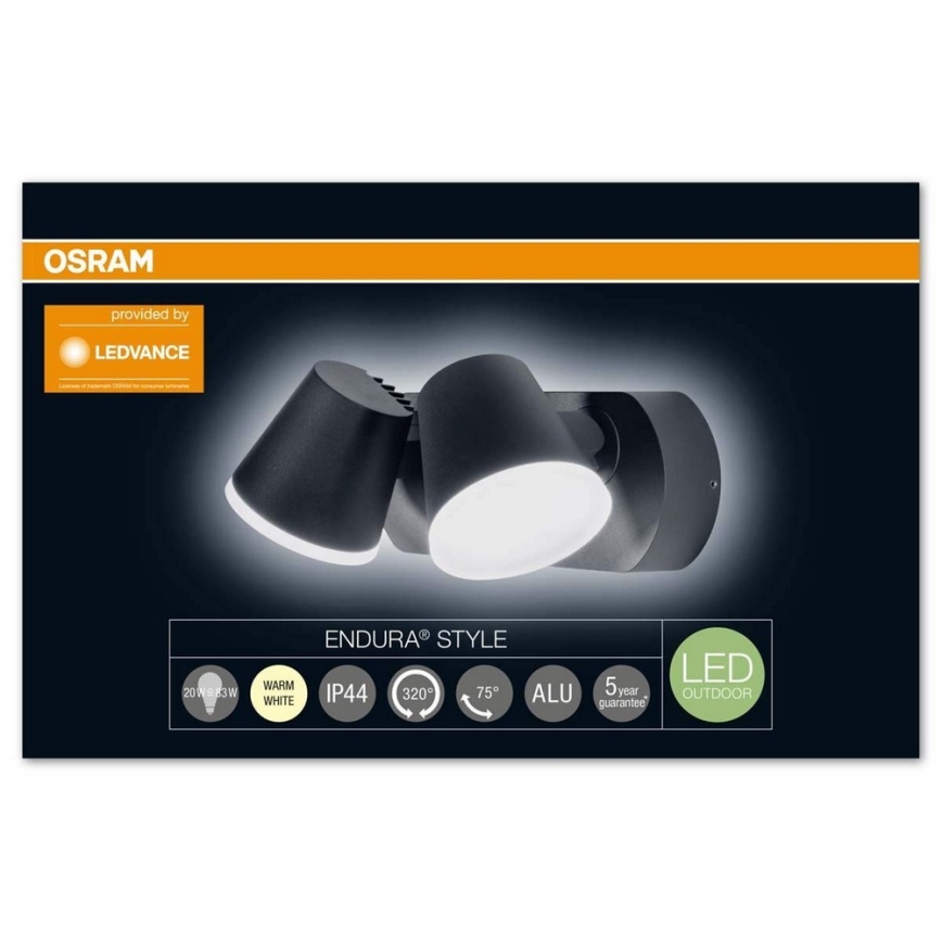 Osram - LED Vanjsko zidno svjetlo ENDURA 2xLED/20W/230V IP44