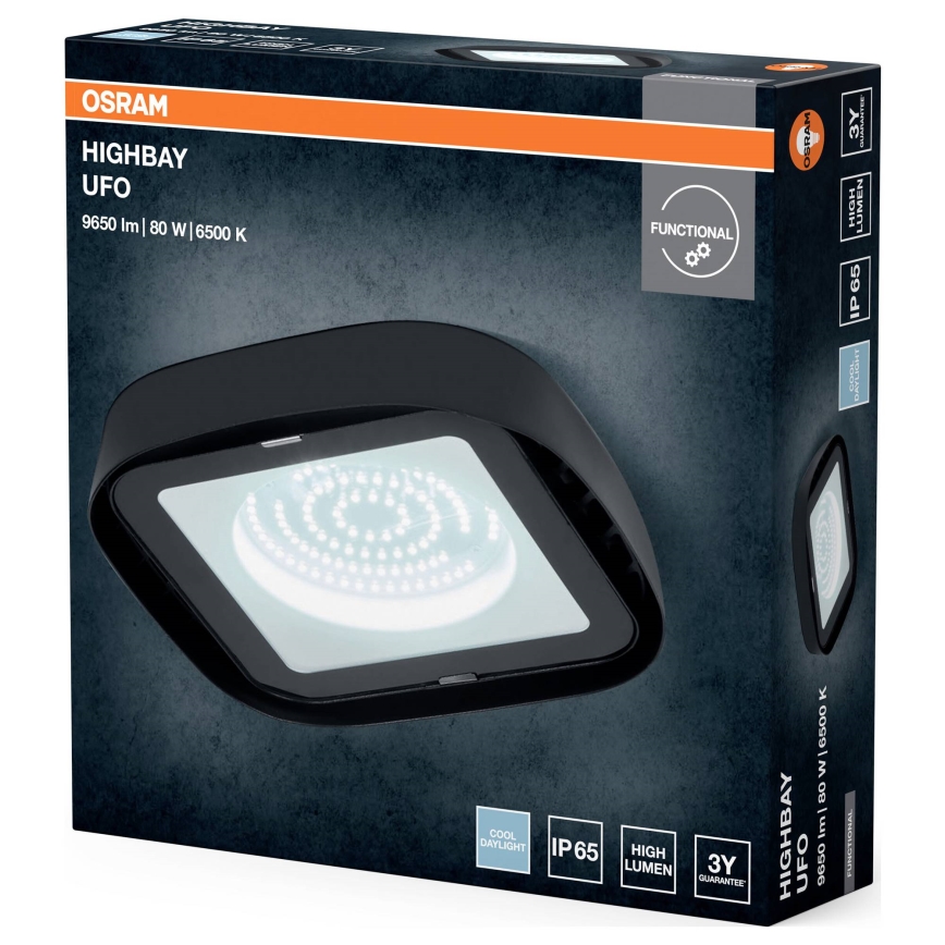Osram - industrijska LED stropna svjetiljka HIGHBAY LED/80W/230V 6500K 23x23 cm IP65