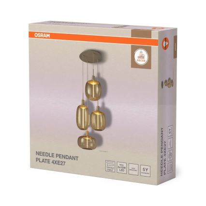 Osram - Kabel za napajanje NEEDLE PENDANT 4xE27/25W/230V bež