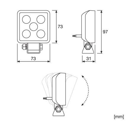 Osram - Komplet 2x LED radnih svjetala za automobil LEDRIVING WL VX70-WD LED/8W/12/24V 6000K IP67