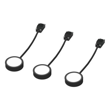 Osram - KOMPLET 3x LED svjetlo za ispod ormarića UNDERCABINET LED/3W/230V 3000K crno