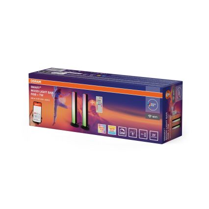 Osram - SET od 2 LED RGBW stolna lampa s prigušivanjem MOOD LIGHT LED/4W/230V 2700-6500K Wi-Fi + daljinski upravljač