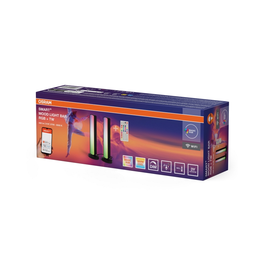 Osram - SET od 2 LED RGBW stolna lampa s prigušivanjem MOOD LIGHT LED/4W/230V 2700-6500K Wi-Fi + daljinski upravljač