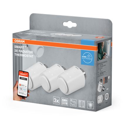 Osram - Komplet od 3 termostatskih glava SMART+ (3x AA) s Wi-Fi
