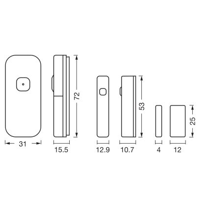 Osram - Kontaktni senzor SMART+ 3,7 V Wi‑Fi 500 mAh