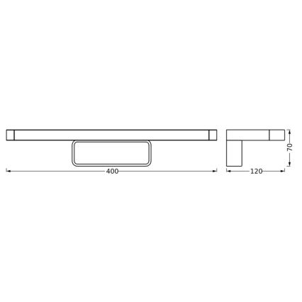 Osram - LED osvjetljenje za kupaonsko ogledalo DISC BAR LED/7W/230V 3000/4000K 40 cm IP44 sjajni krom