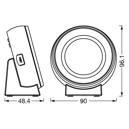 Osram - LED digitalni sat s pozadinskim osvjetljenjem NIGHTLUX LED/0,3W/5V 1000mAh 3000/4000/6500K bijela