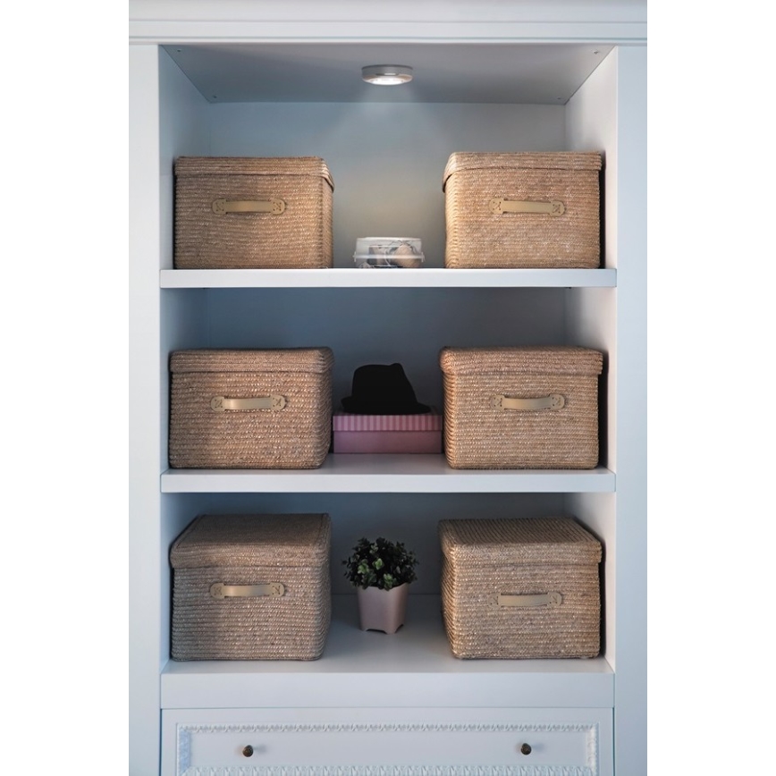 Osram - LED dodirno orijentacijsko svjetlo DOT-IT LED/0,2W/3xAAA Ø 6,8 cm srebrno