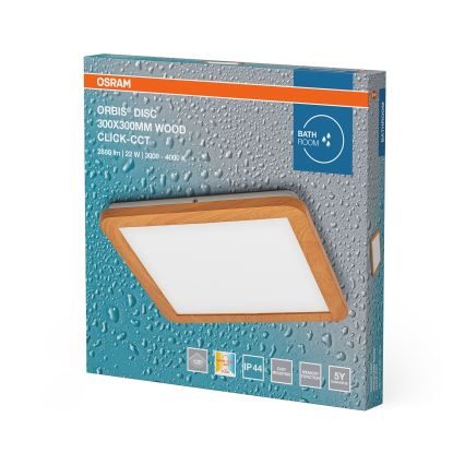 Osram - LED kupaonsko stropno svjetlo ORBIS DISC LED/22W/230V 3000/4000K 30x30 cm IP44 smeđe