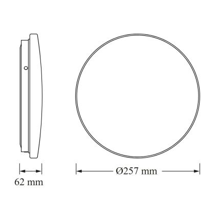 Osram - Stropno LED svjetlo za kupaonicu CEILING ROUND LED/12W/230V 6500K Ø 26 cm IP44 bijela